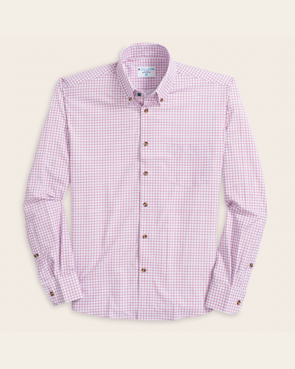 Range Shirt - White w/ Red and Purple Windowpane