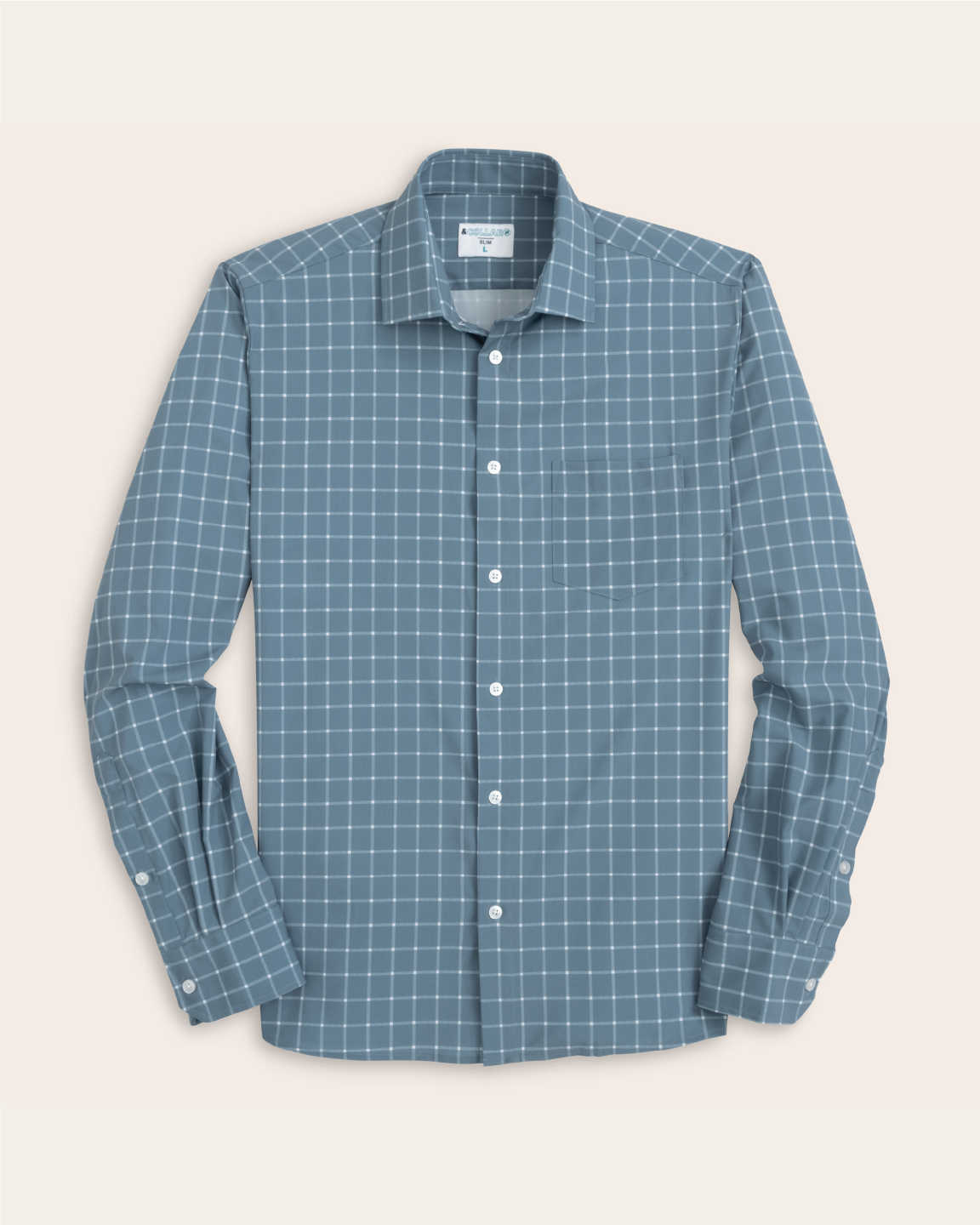 Range Shirt - Ocean Blue w/ White Windowpane