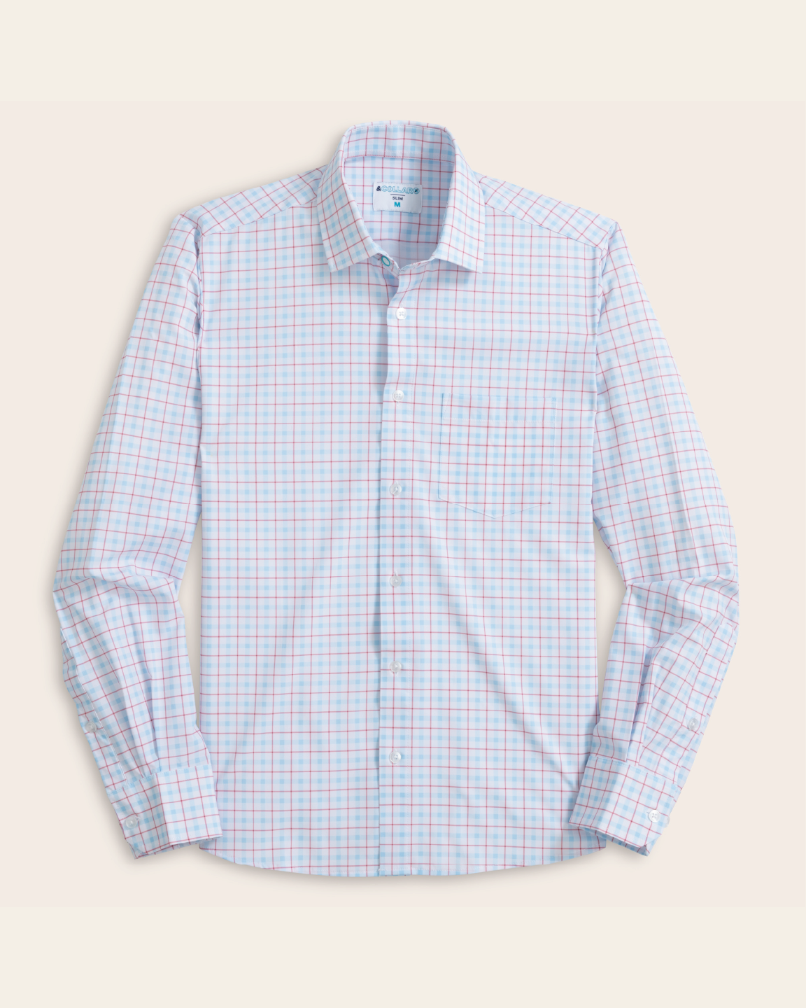 Range Shirt - White w/ Red and Blue Windowpane