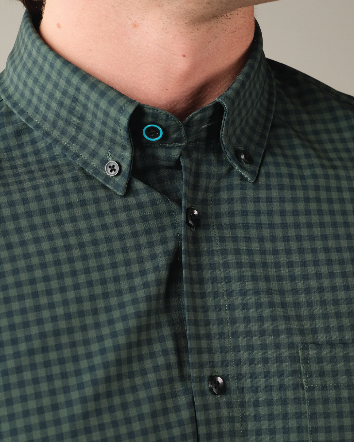 Range Shirt - Forest Green and Navy Gingham