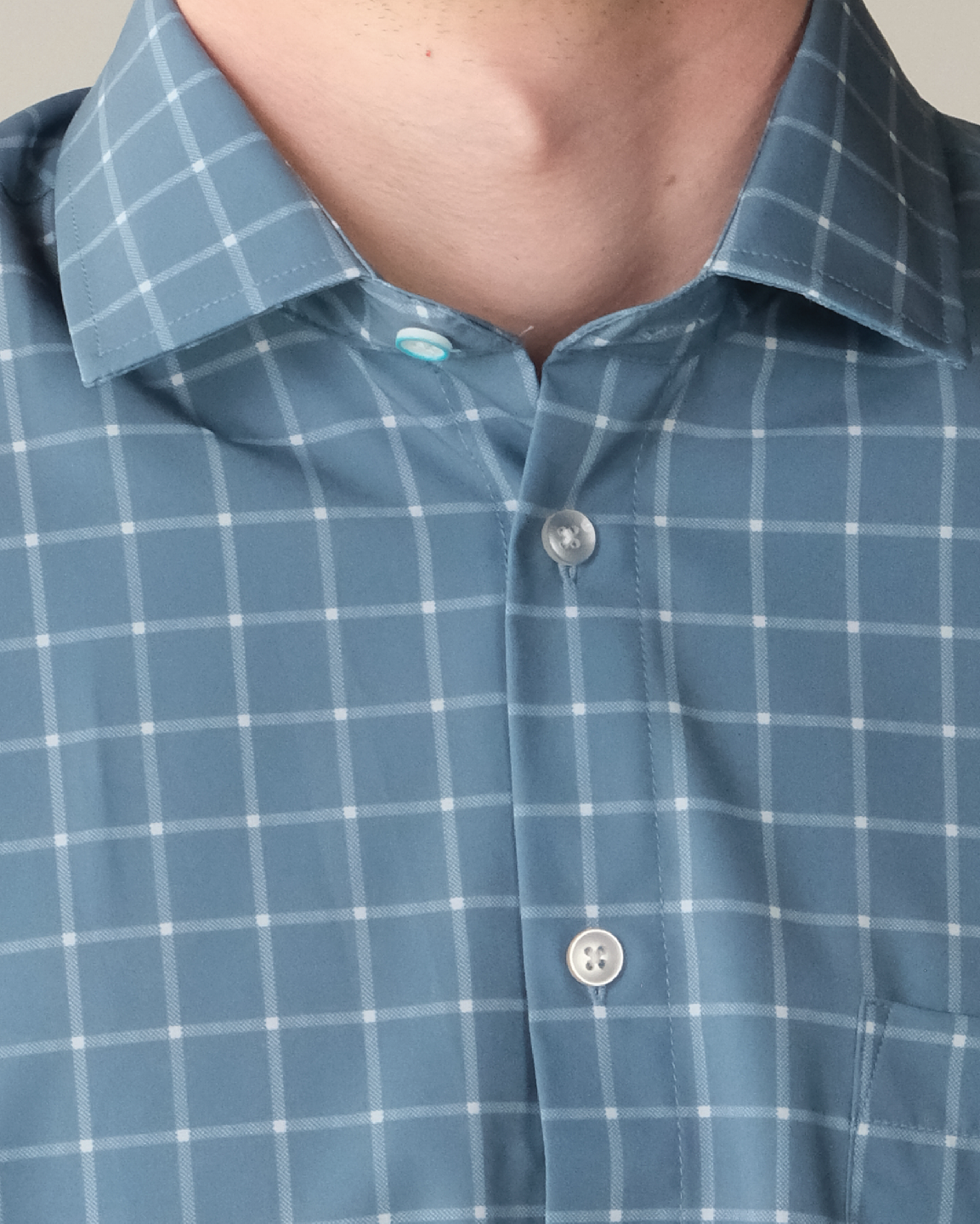 Range Shirt - Ocean Blue w/ White Windowpane