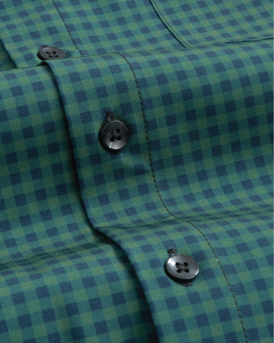 Range Shirt - Forest Green and Navy Gingham