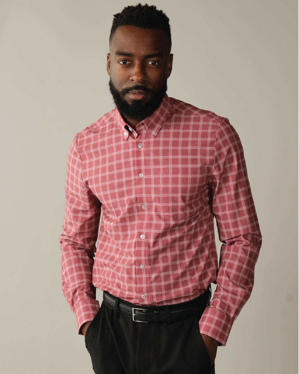Range Shirt - Adobe Red w/ White Windowpane