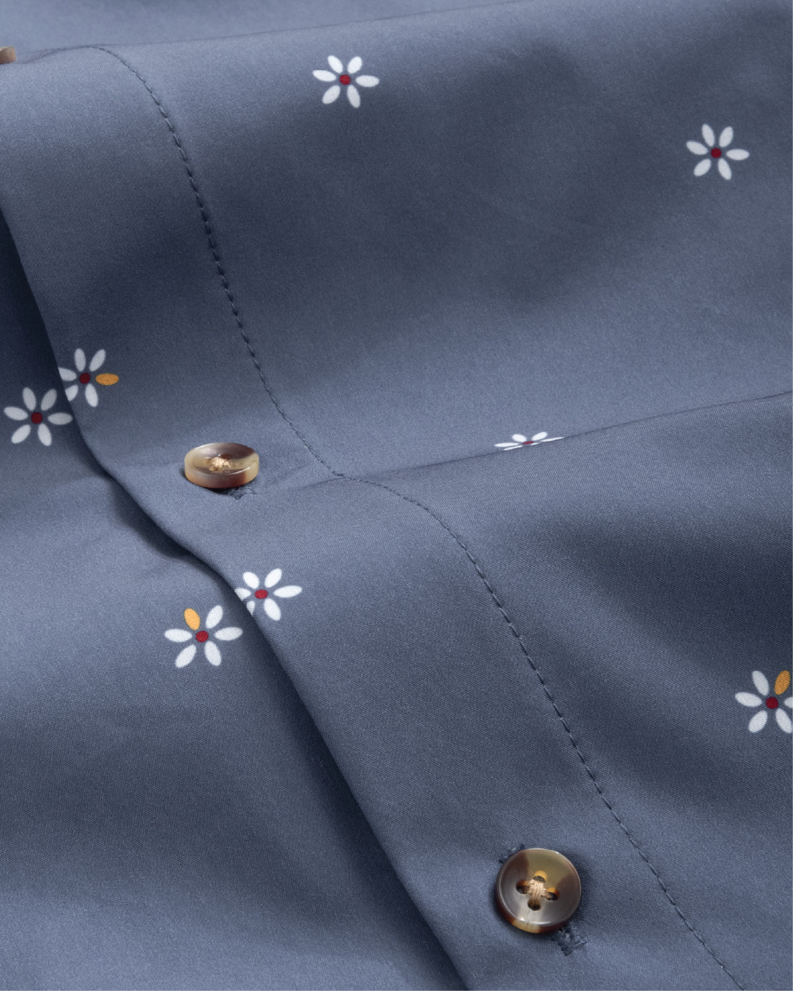 Range Shirt - Navy w/ Swiss Flowers