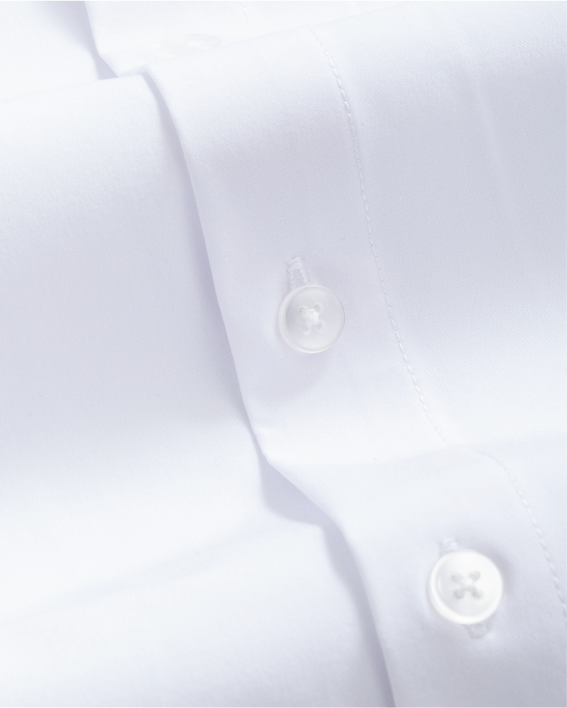 Close up of white dress shirt fabric