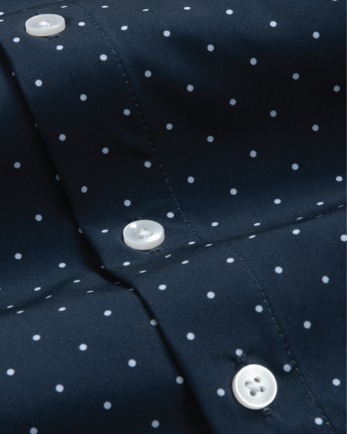 Range Shirt - Navy w/ White Polka Dots