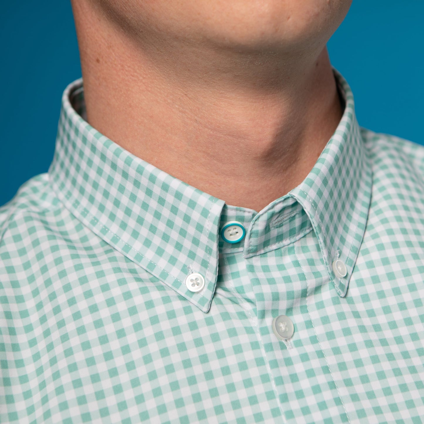 Range Shirt - Light Green and White Gingham
