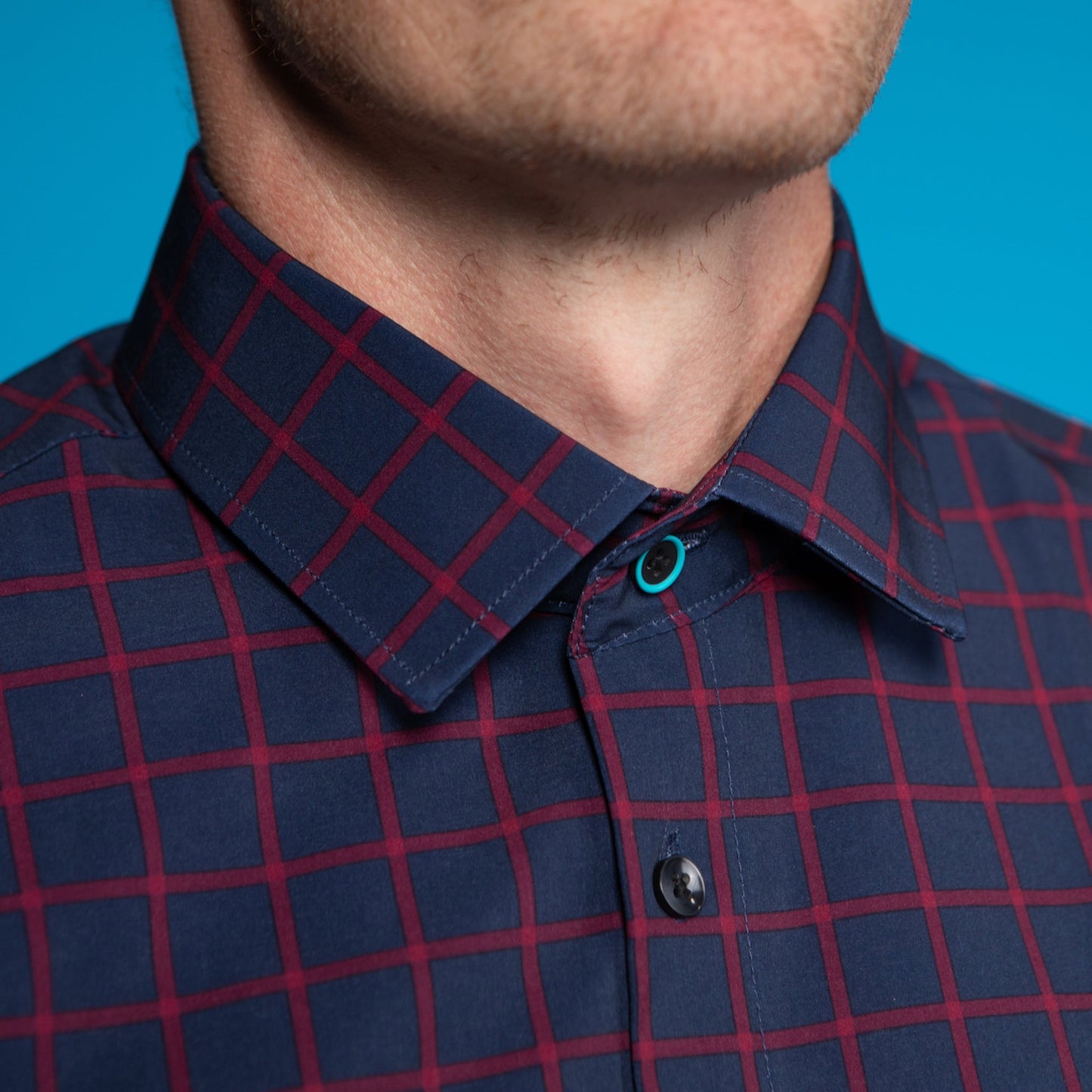 Range Shirt - Navy w/ Red Check - WARHOUSE SALE