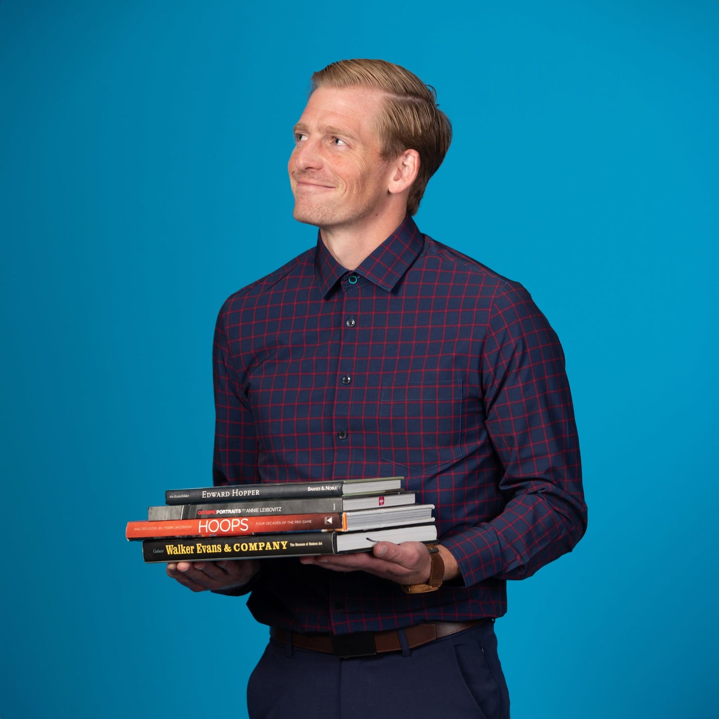 Range Shirt - Navy w/ Red Check - WARHOUSE SALE
