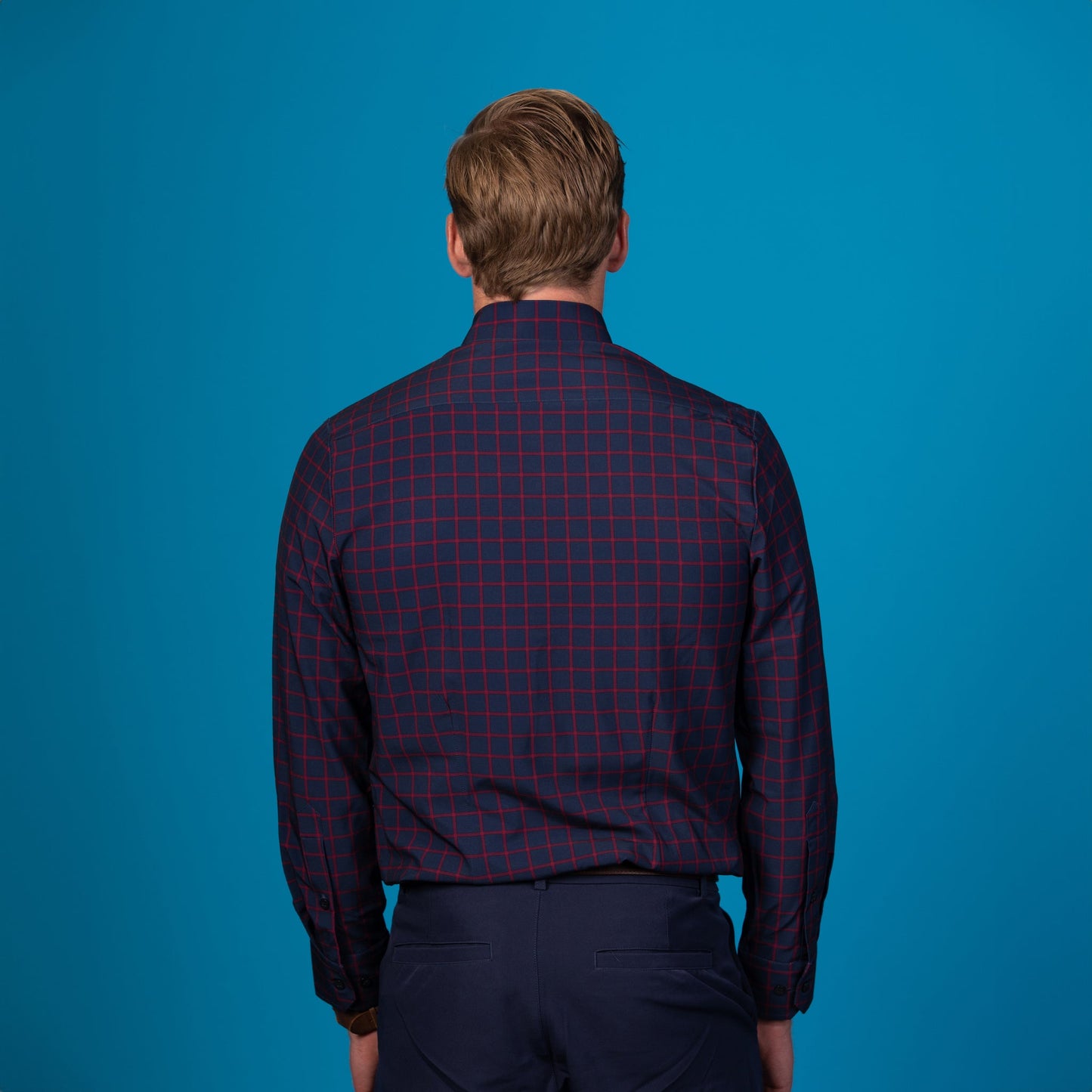 Range Shirt - Navy w/ Red Check - WARHOUSE SALE