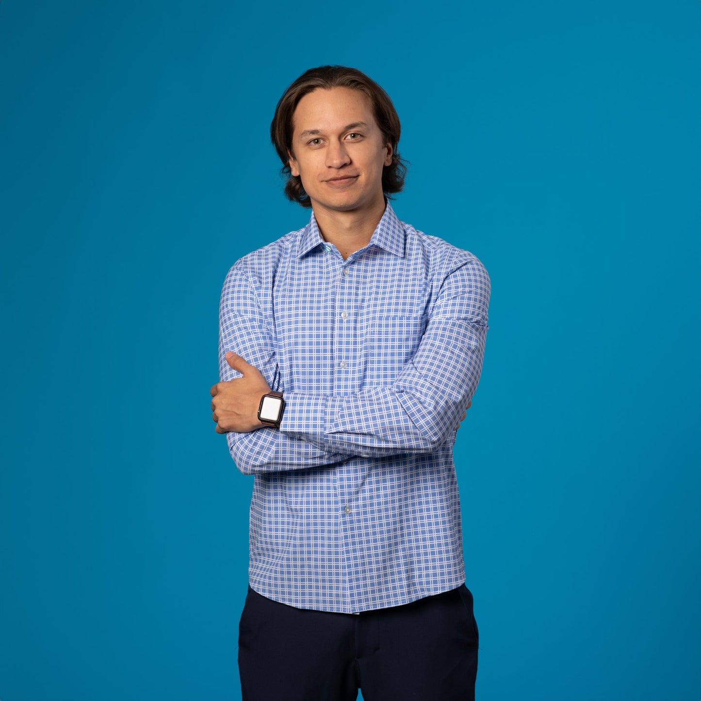 Range Shirt - Blue w/ White Check