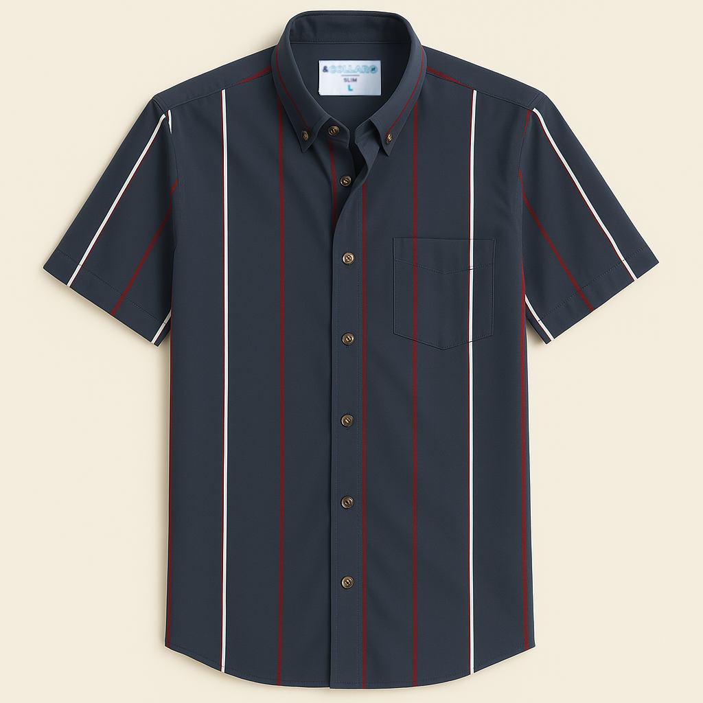 Range Shirt - Navy w/ Red and White Stripes
