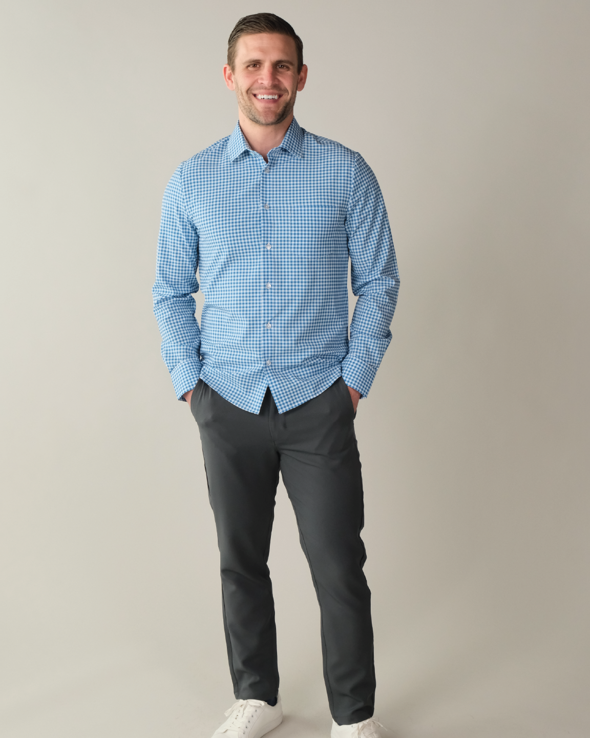 Range Shirt - Royal Blue and White Gingham