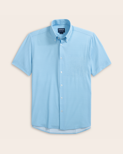 Range Shirt - Blue w/ Navy and White Pattern