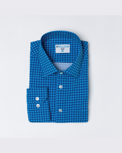 Range Shirt - Navy/Royal Blue Gingham