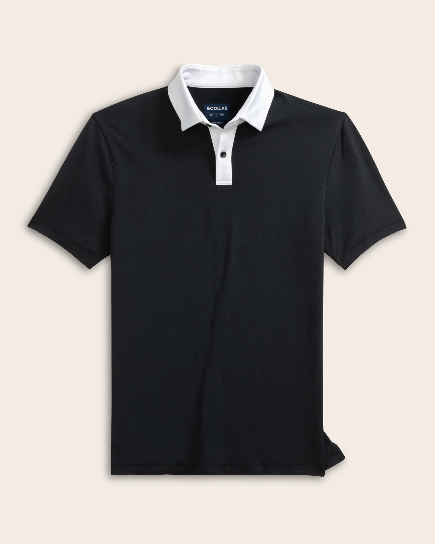 Range Polo - Black w/ White Accents