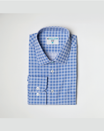 Range Shirt - Blue w/ White Check