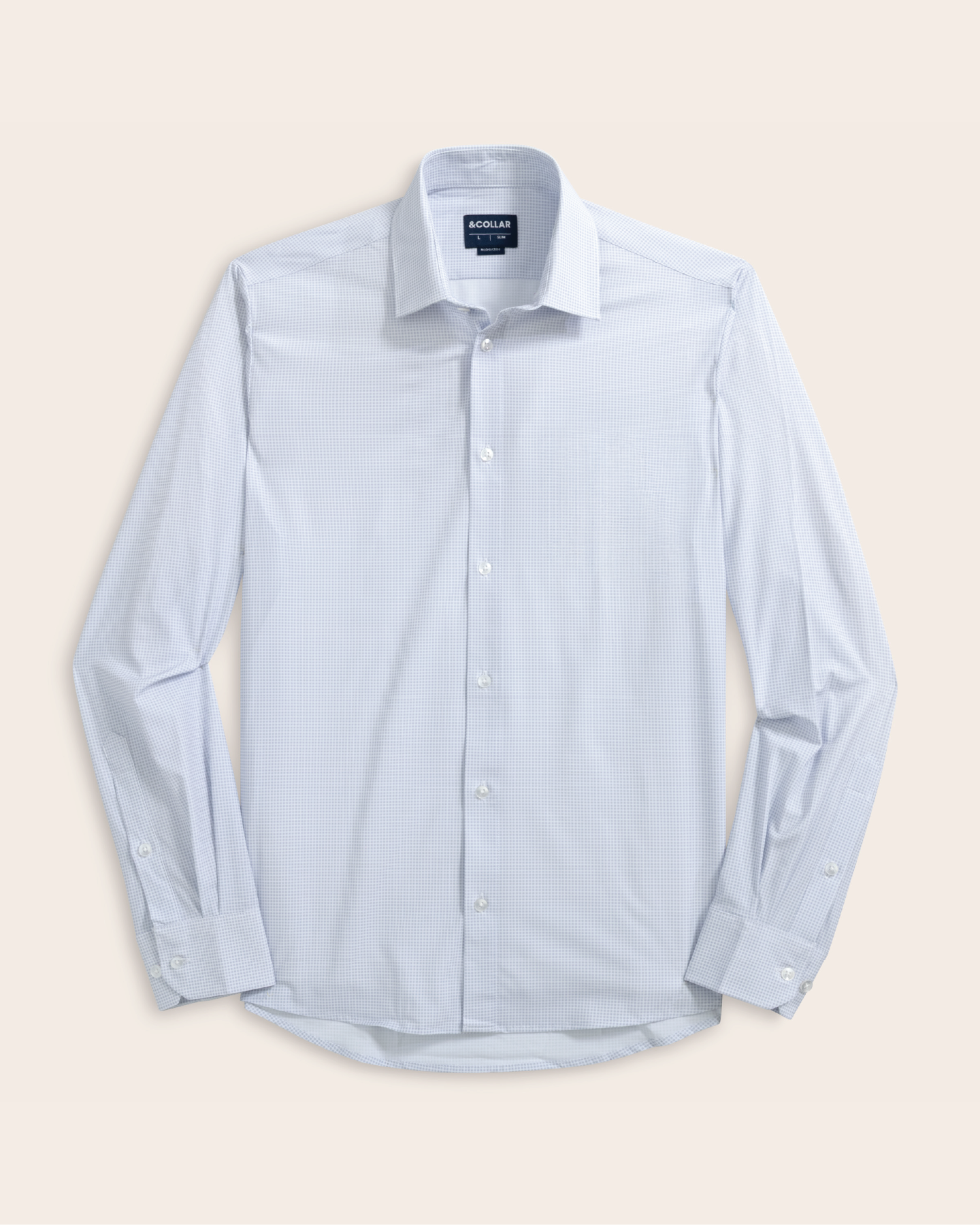 Range Shirt - Faded Blue and White Micro Gingham