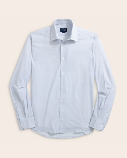 Range Shirt - Faded Blue and White Micro Gingham