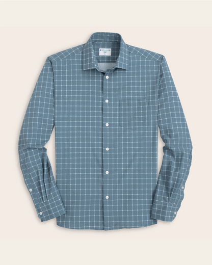 Range Shirt - Ocean Blue w/ White Windowpane