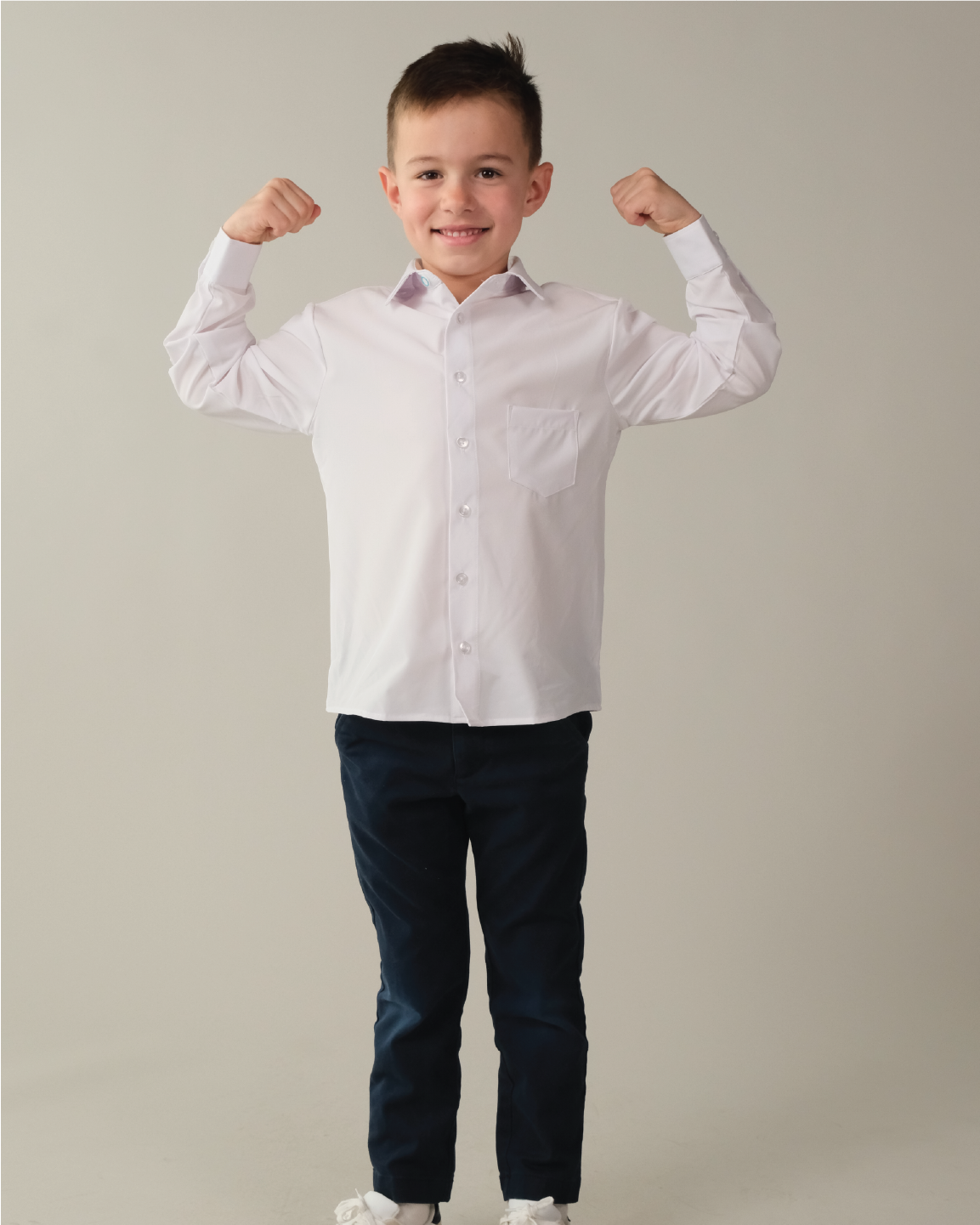 Range Shirt - White Long Sleeve - Kids