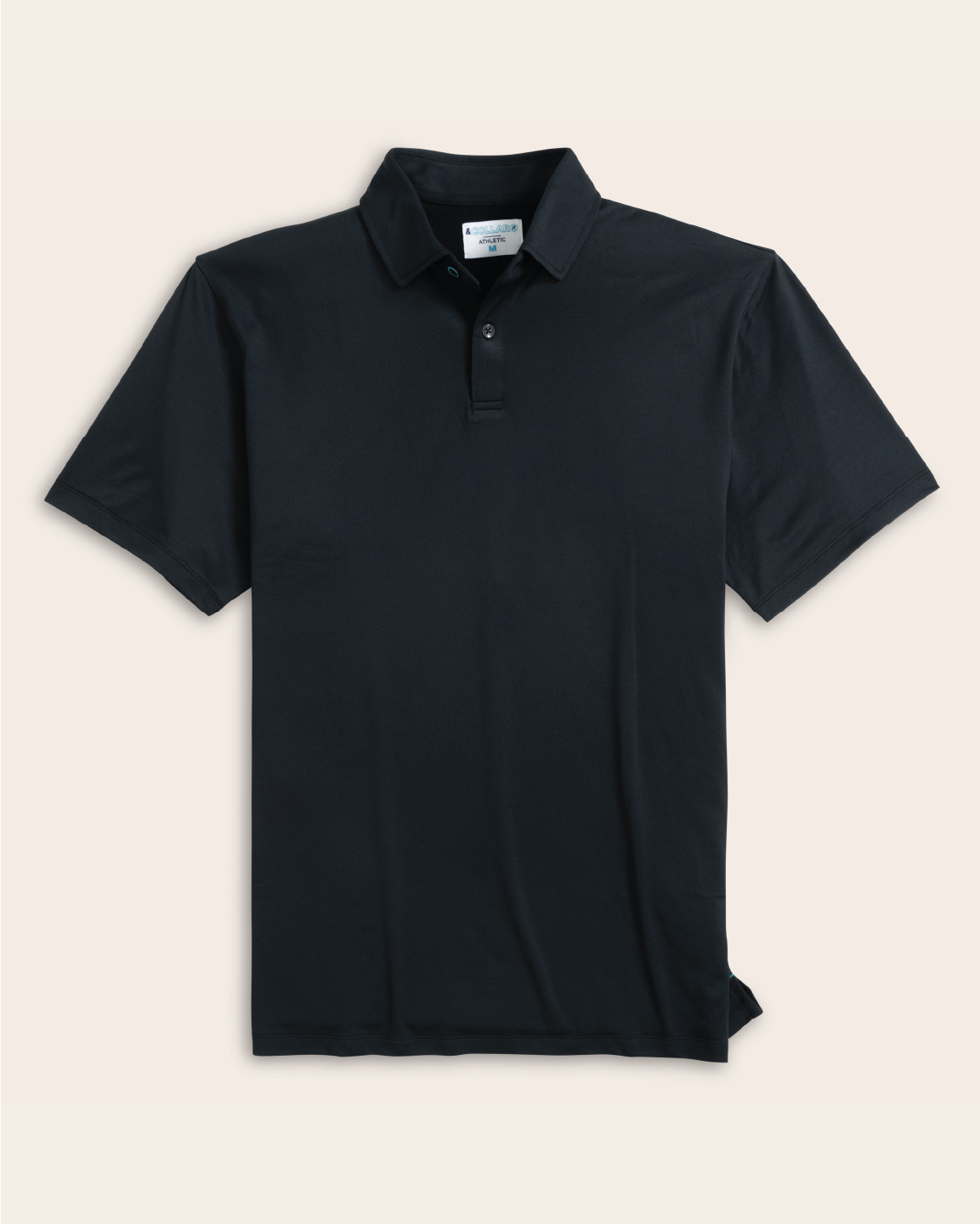 A pitch black polo shirt