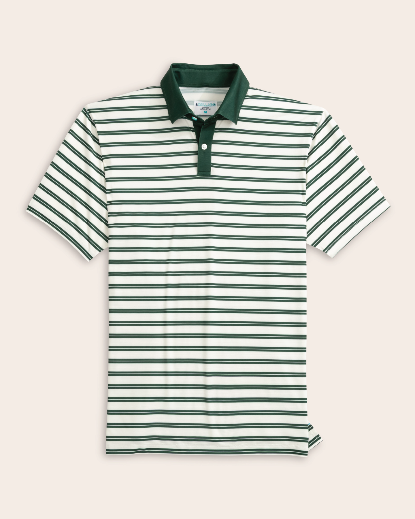 Tropic Polo - Cream and Green