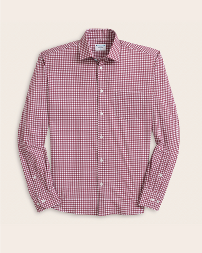 Range Shirt - White and Oxblood Gingham