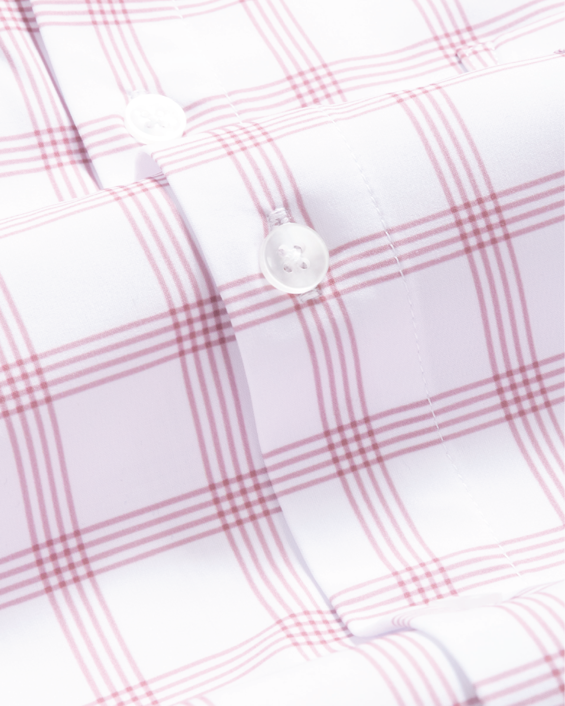 Range Shirt - White w/ Mauve Windowpane