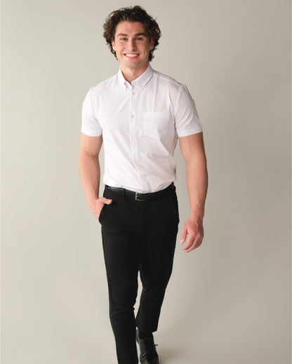 Range Shirt - White Short Sleeve - Button Down Collar