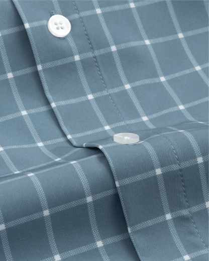Range Shirt - Ocean Blue w/ White Windowpane