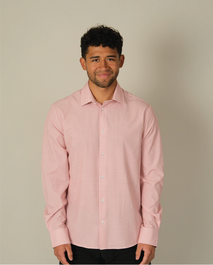Range Shirt - Red and White Micro Gingham