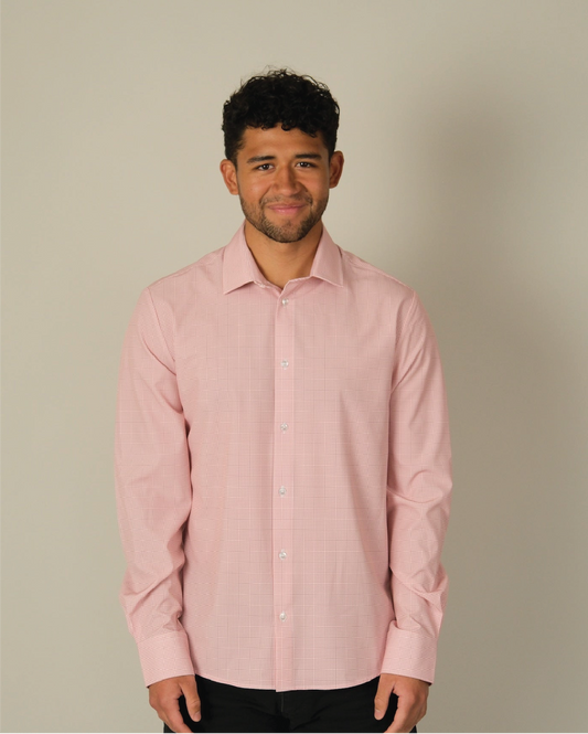Range Shirt - Red and White Micro Gingham