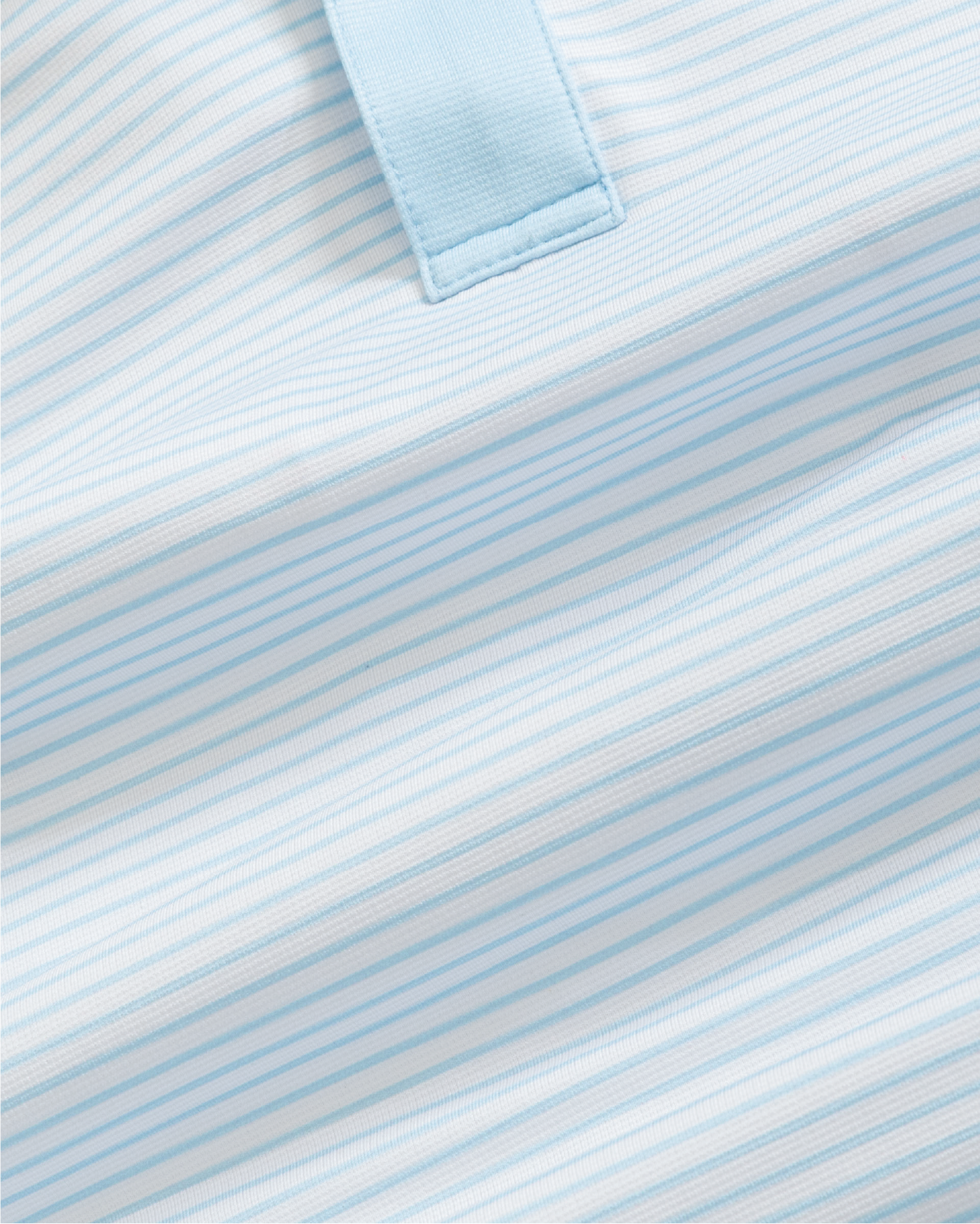 Tropic Polo - White / Light Blue Stripes and Accent