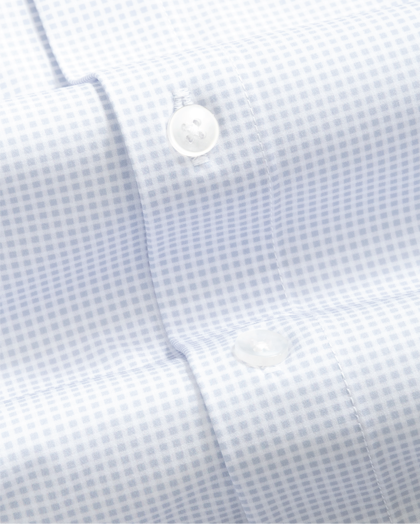 Range Shirt - Faded Blue and White Micro Gingham