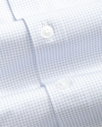 Range Shirt - Faded Blue and White Micro Gingham
