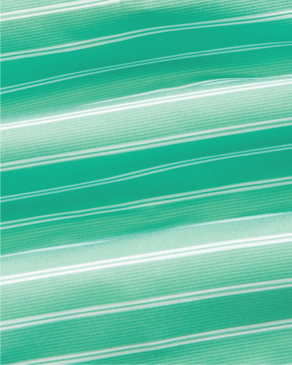 Tropic Polo - Mint Green w/ White Stripes