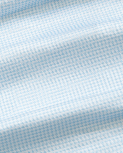 Tropic Polo - Pale Blue / White Houndstooth