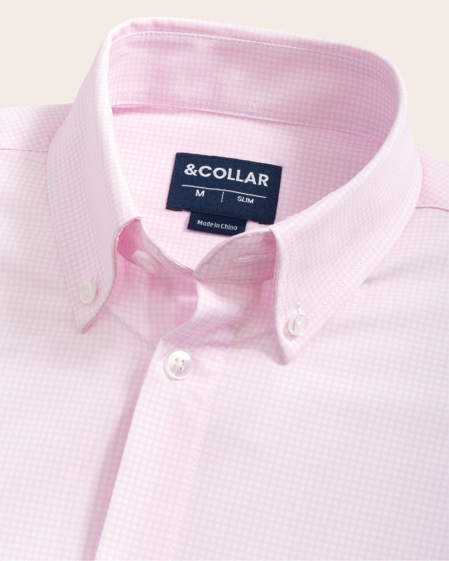 Range Shirt - Pink and White Micro Gingham
