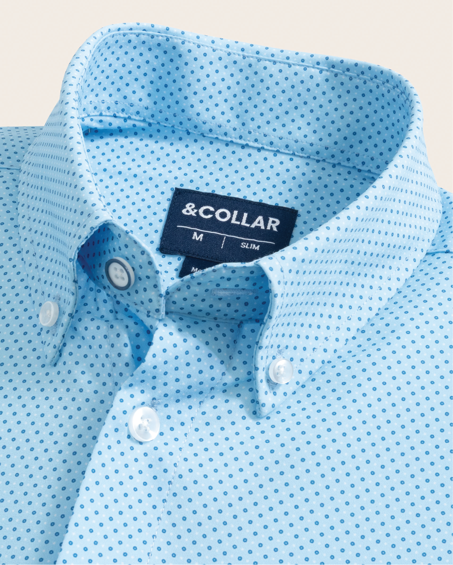 Range Shirt - Blue w/ Navy and White Pattern