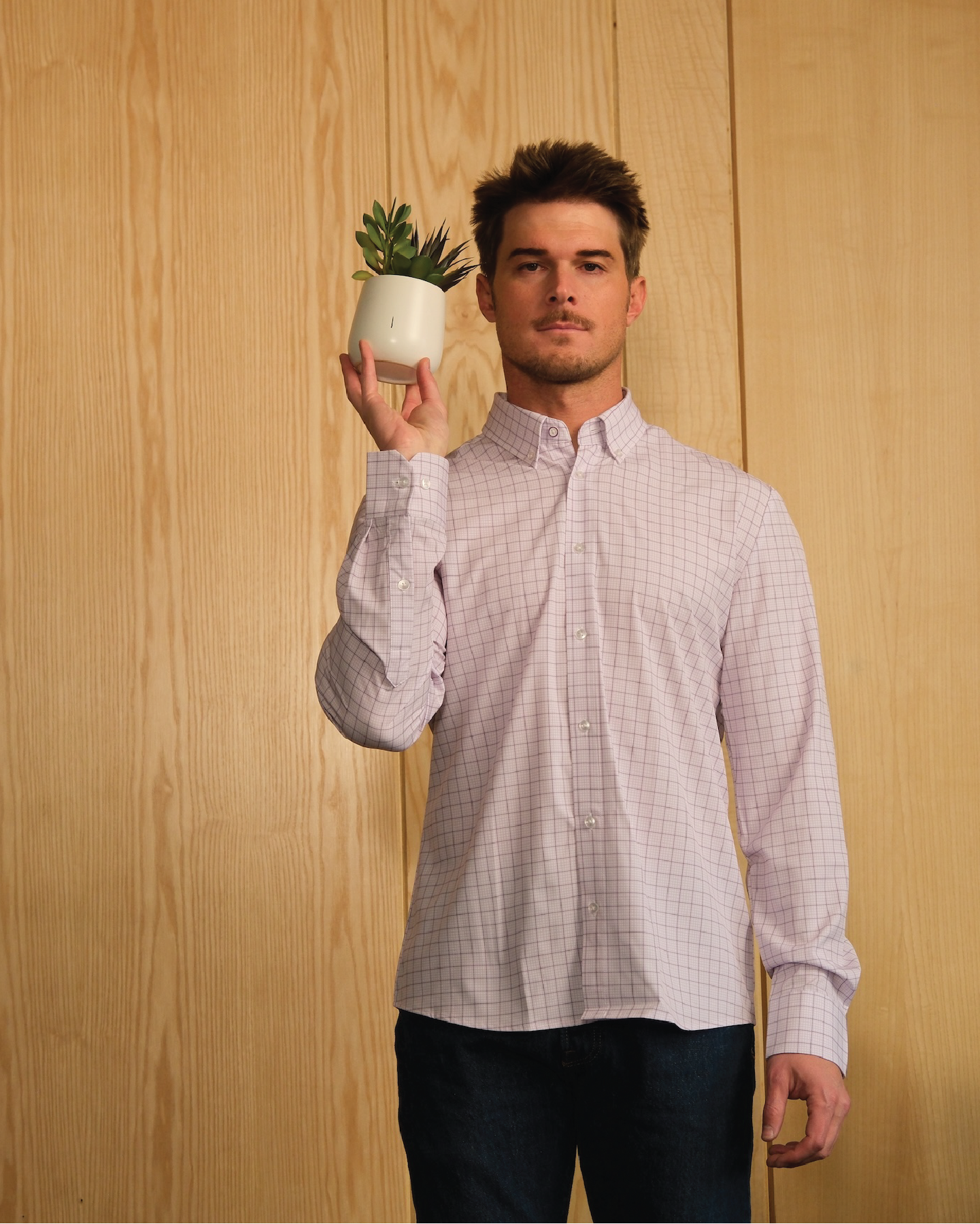 Range Shirt -  Lavender Gingham w/ Plum Check