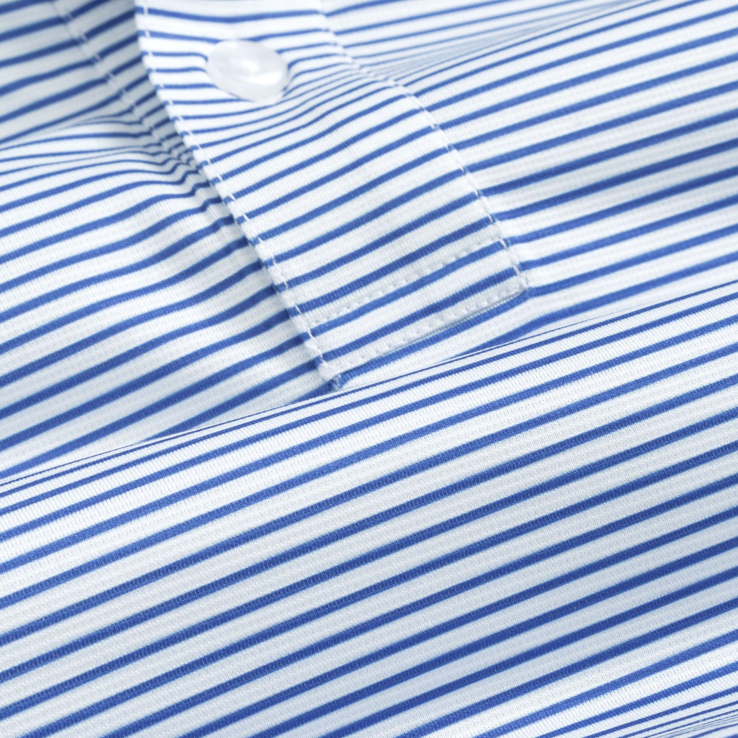Tropic Polo - White and Blue Stripe