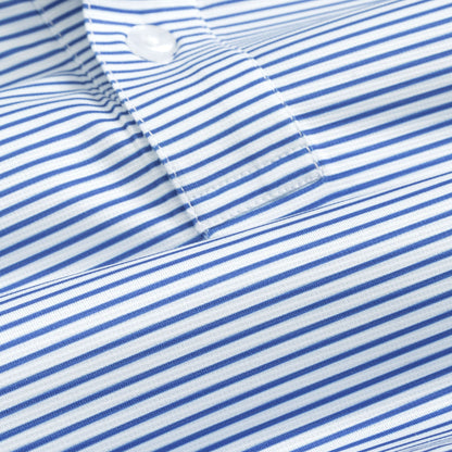 Tropic Polo - White and Blue Stripe