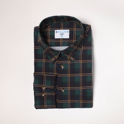 Forest Green Shirt  w/ Burnt Orange and Black Accent