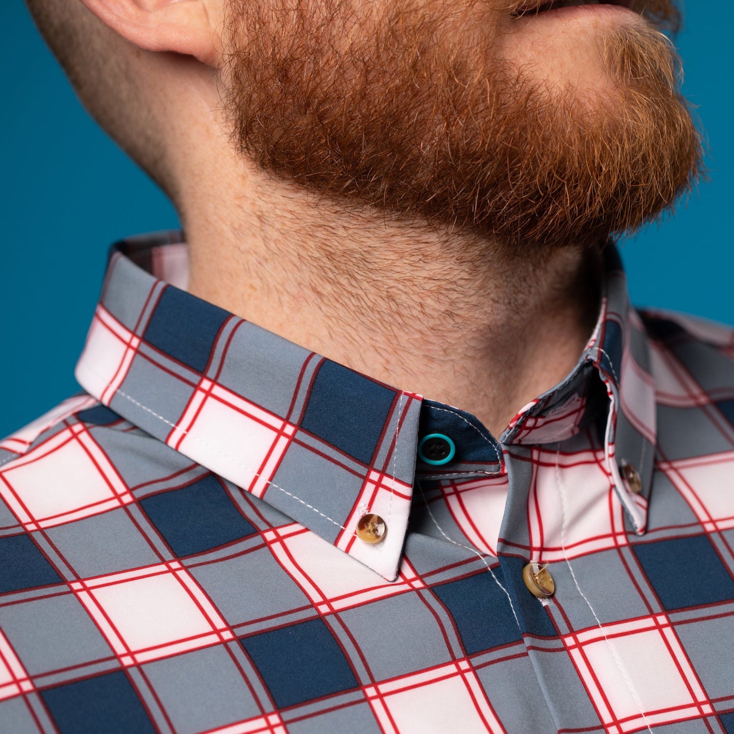 Range Shirt - White and Navy w/ Red Accents