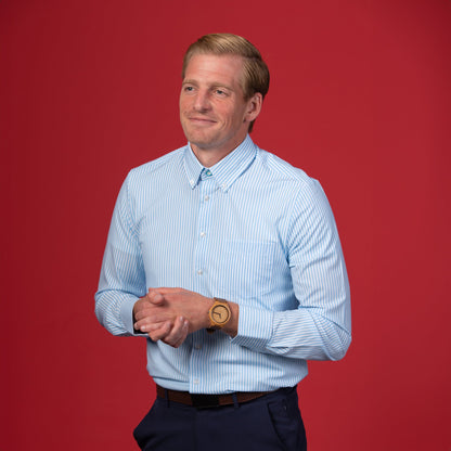 Range Shirt - White and Blue Pinstripe