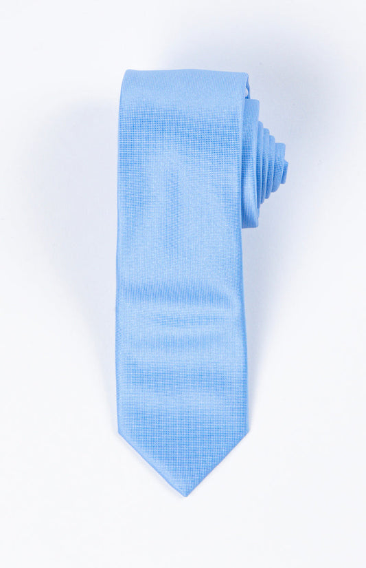 Glacier solid light blue stain-resistant performance necktie by &Collar