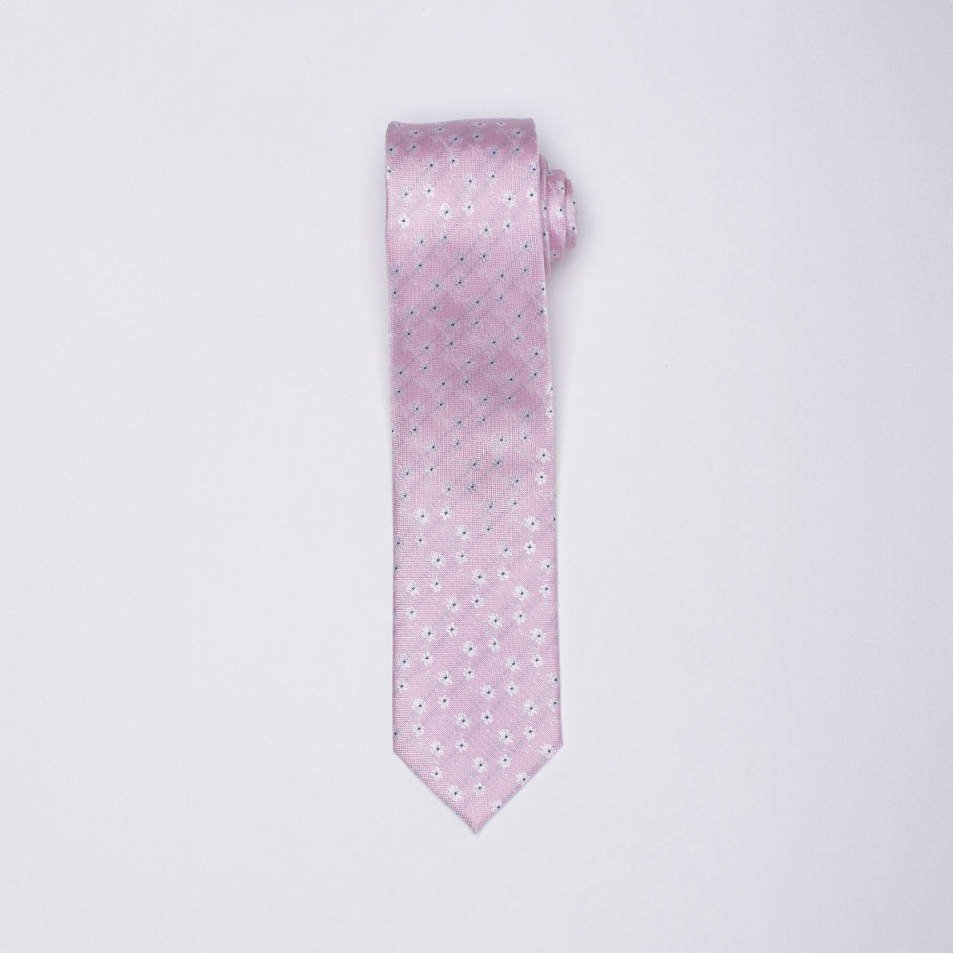 Pink floral patterned tie