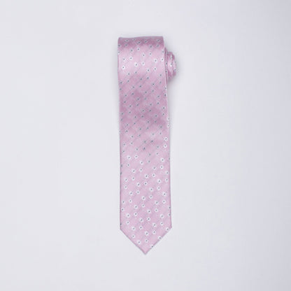 Pink floral patterned tie
