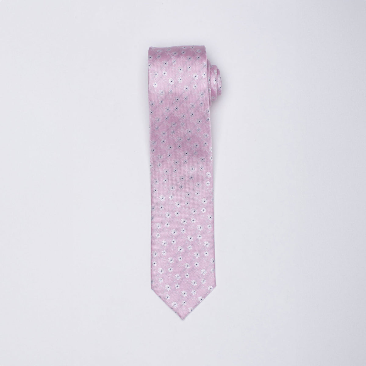 Pink floral patterned tie